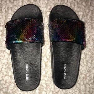 Steve Madden JFlip Sequin Sandals Size: 4 NW